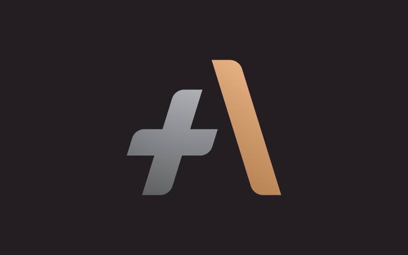 Letter A logotyp vektor mall element design v6