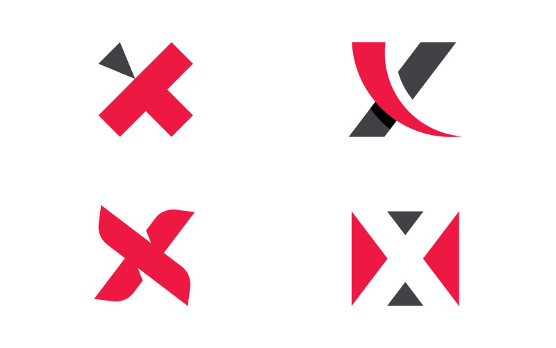 X 标志设计和模板。v14