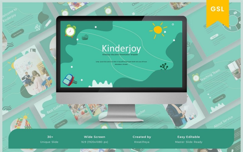 Kinderjoy - Modelo de Slide do Google para Educação