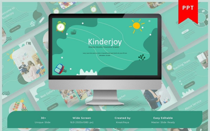 Kinderjoy-vzdělávání PowerPoint šablony