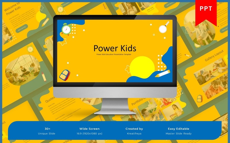 Powerkids - Modelo de PowerPoint sobre Educação