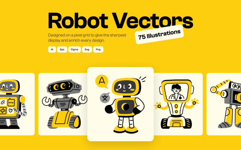 Collezione di vettori di robot moderni