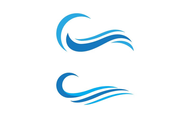 Illustration vectorielle de logo liquide avec vague d'eau V1.82