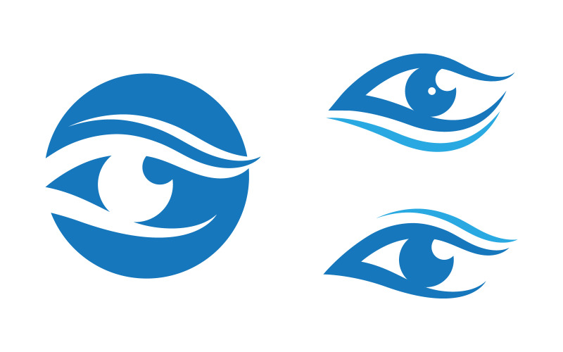 Logotipo vetorial de saúde corporativa para cuidados com os olhos v.54