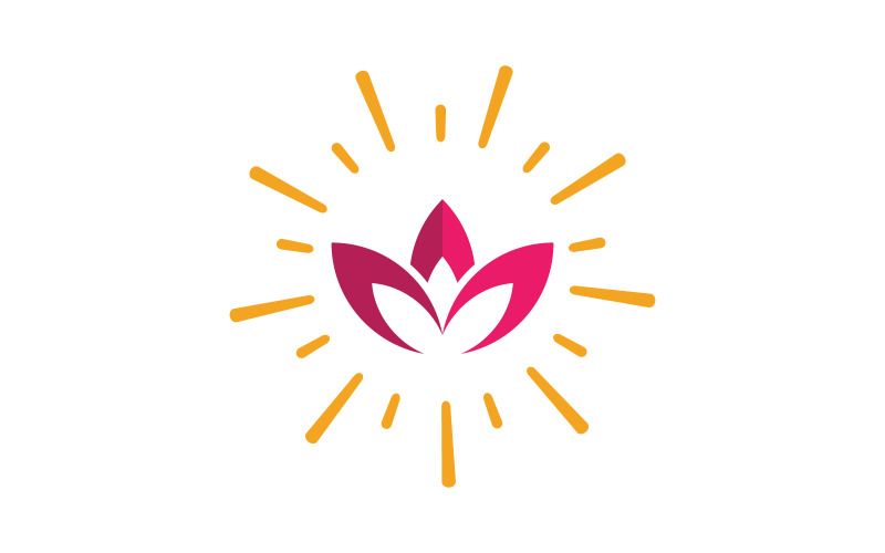 Fleur de lotus Logo Salon de beauté Cosmétique soins de la peau vecteur icône conception v.87