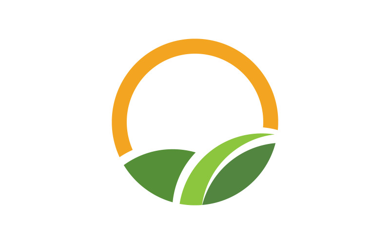Illustrazione del logo del concetto vegano di ecologia foglia natura v.106