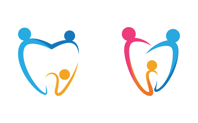 Logo-pictogram voor tandheelkundige medische zorg vectorontwerpsjabloon v.59
