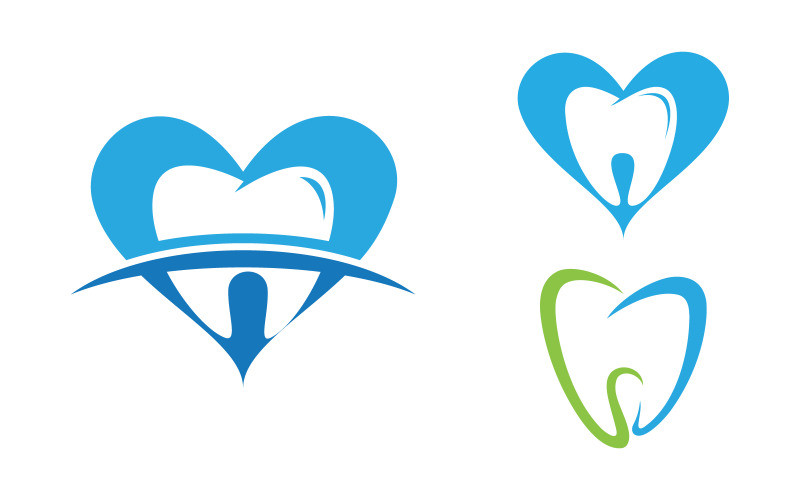 Logo-pictogram voor tandheelkundige medische zorg vectorontwerpsjabloon v.62