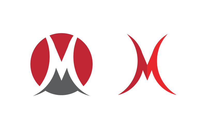 M 字母标志商业图标设计插画模板 v.61