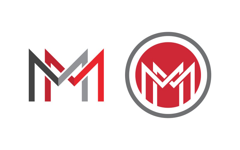 Szablon ilustracji projektu ikony biznesowej logo litery M v.64