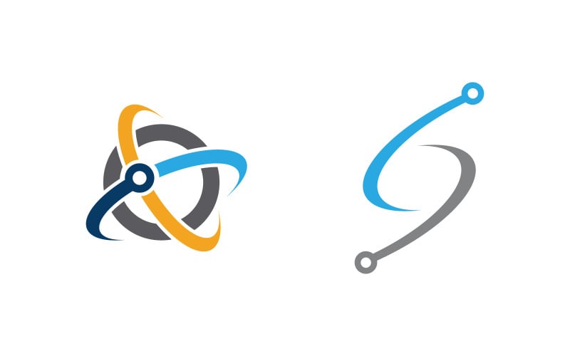 Technology Circuit Modern icon Logo design Template v.19