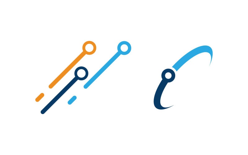 Technology Circuit Modern icon Logo design Template v.20