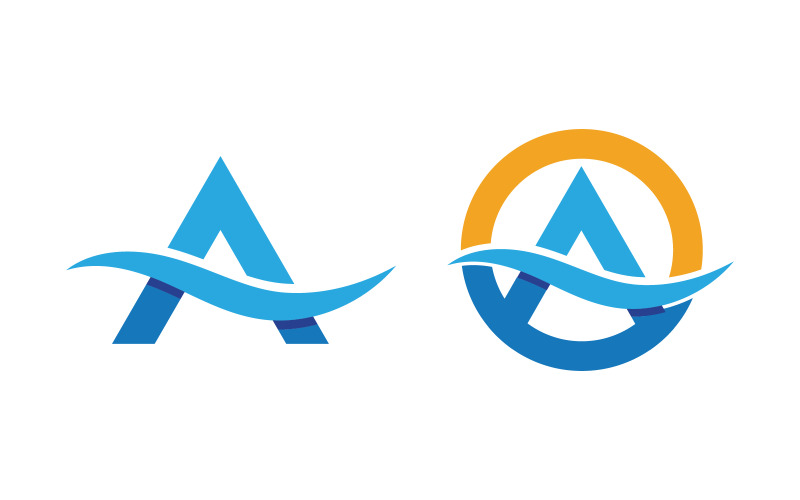 Modello di progettazione del concetto aziendale del logo della lettera A v.96
