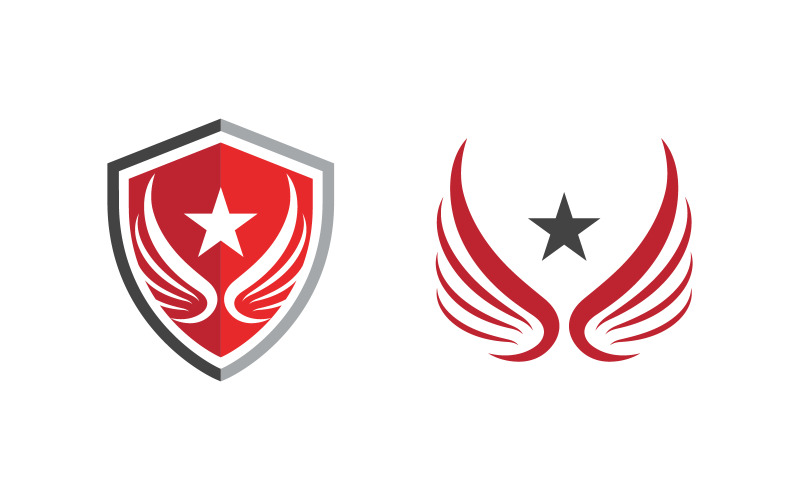 Eagle Hawk wing icon illustratio logotyp design v.7