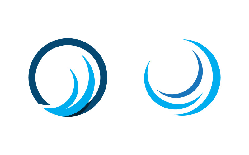 Illustrazione vettoriale del logo liquido dell'onda d'acqua V1.99