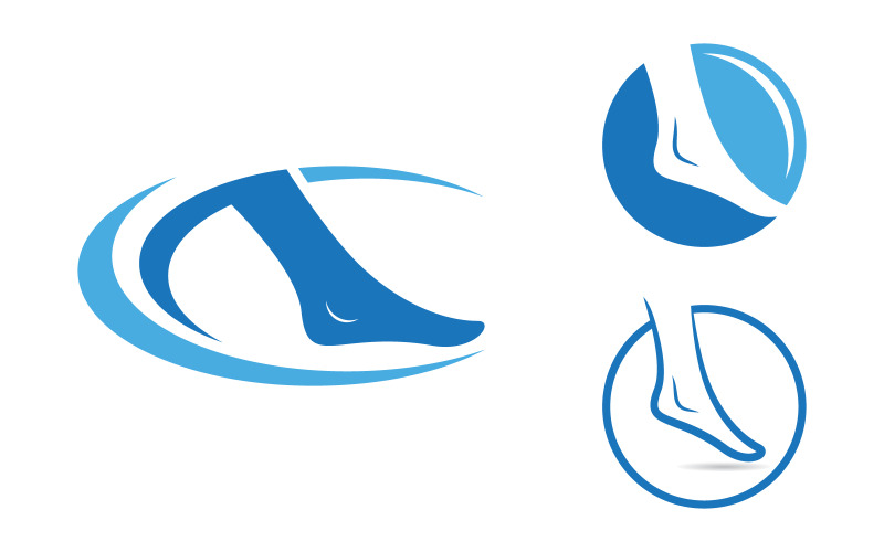 Modello di logo per la cura dei piedi, illustrazione dell'icona, design v.4