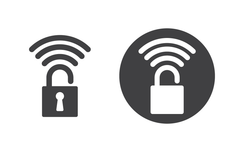Wifi internet verbinding concept icoon logo illustratie ontwerp v.5