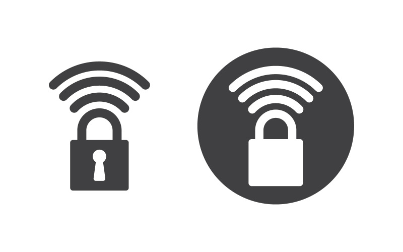 Wifi internet verbinding concept icoon logo illustratie ontwerp v.6