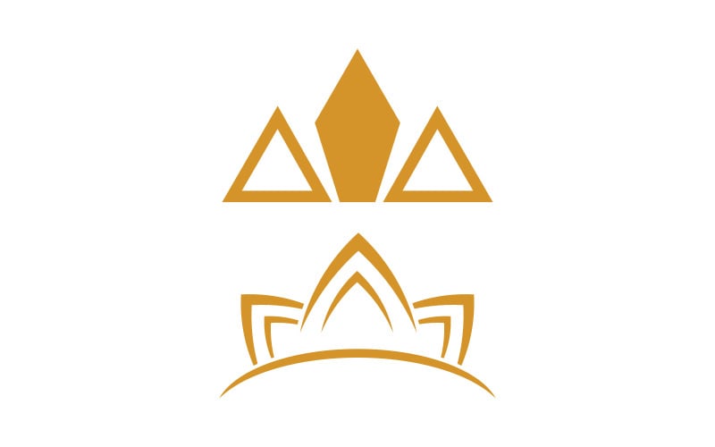 Beauty Crown of king Logo Template vector icon v.7