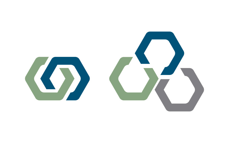 Logo Chain Linked Business ilustracja korporacyjna v.23