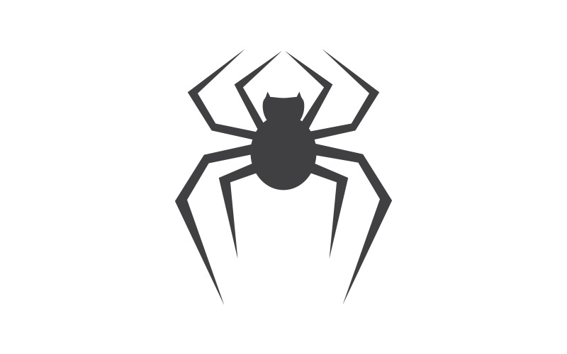 Modèle de conception d'illustration de logo d'icône d'araignée v.4