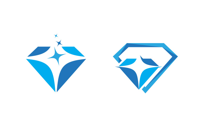 Modèle de conception d'illustration de logo d'icône de diamant v.2