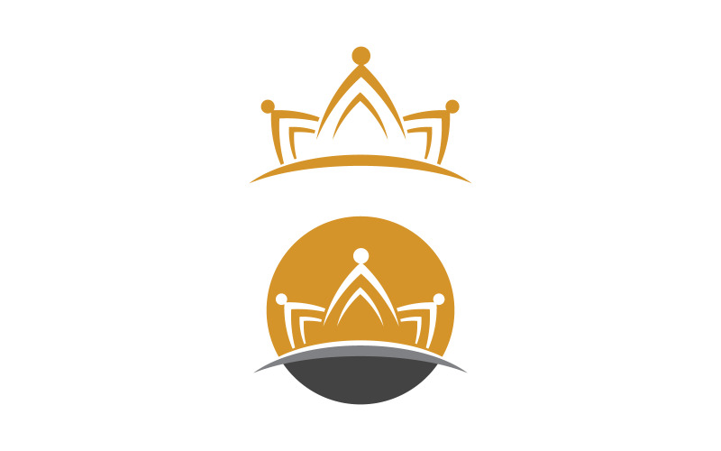 Modelo de logotipo da coroa de beleza do rei - ícone vetorial v.9