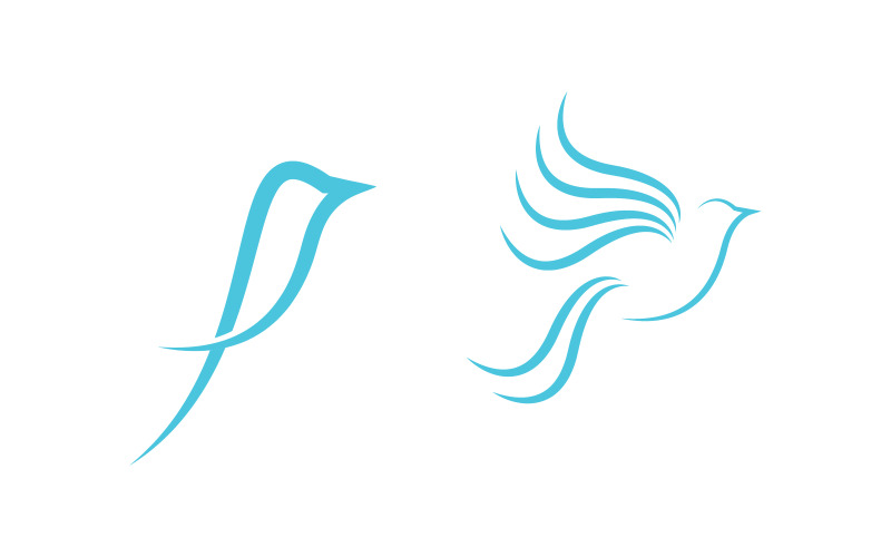 Ptak gołąb ikona logo projekt wektor ilustracja szablon v.13