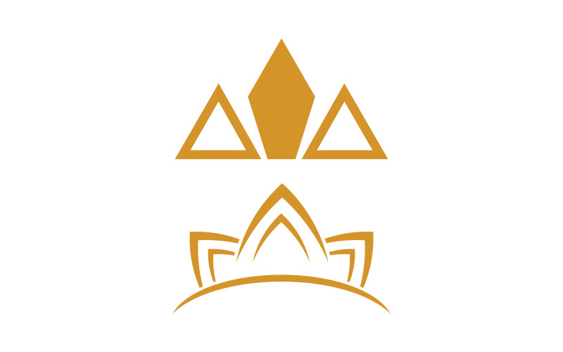 Skönhet Crown of king logotyp mall vektor ikon v.7