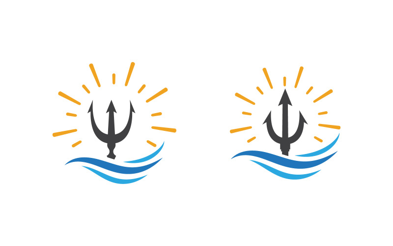 Trident Armor Vector illustration Icon Logo Template design vv.21