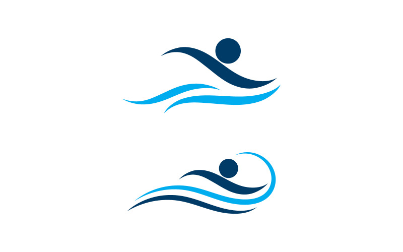 Watergolf vloeistof vector Logo illustratie ontwerp V1.101