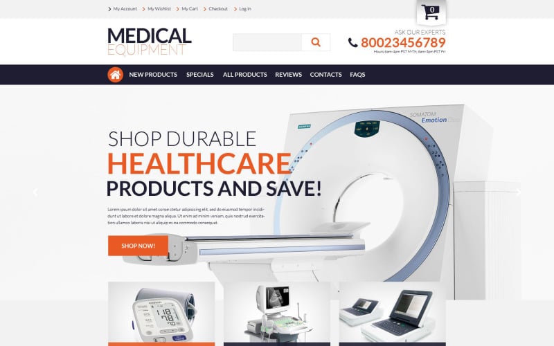 Medical Supplies ZenCart Template