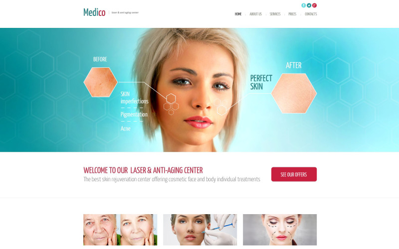 Modèle de site Web réactif pour la chirurgie plastique