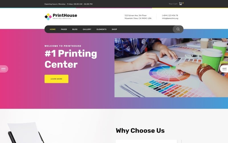 Print House - Plantilla de sitio web HTML moderno multipágina de imprenta