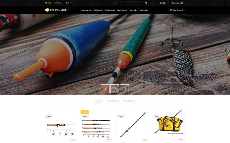 Rybářské příslušenství PrestaShop Theme