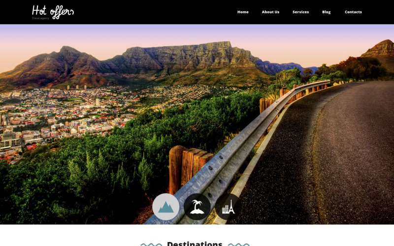 отзывчивый шаблон drupal туристического агентства