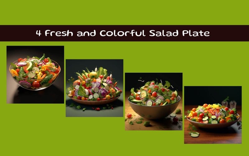 Assiette de salade fraîche et colorée