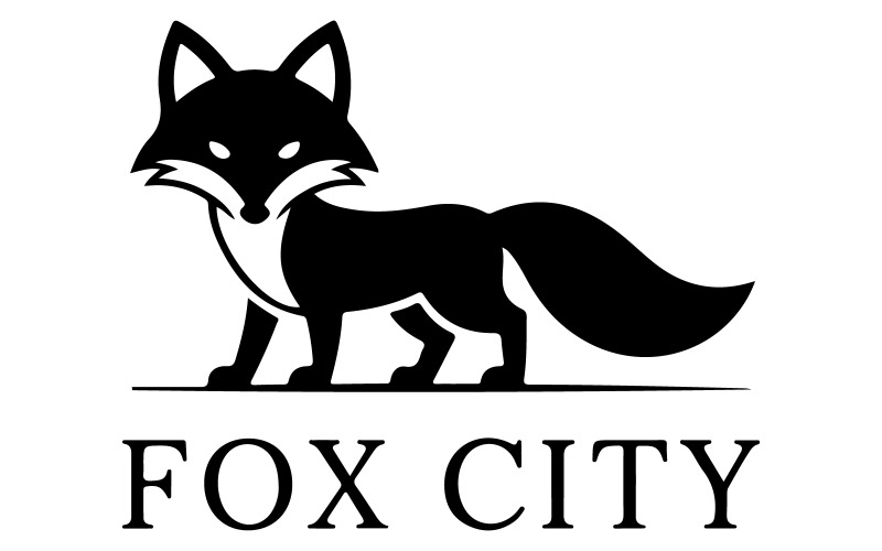 Create a logo with fox illustration