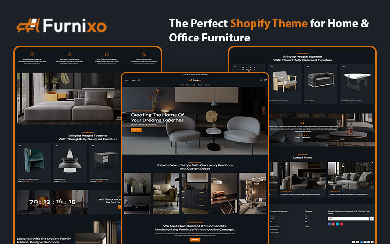 Furnixo - Thème Shopify pour meubles et décoration d'intérieur minimalistes