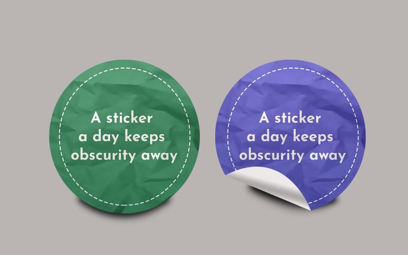 Sticker Mockup PSD Template Design 72