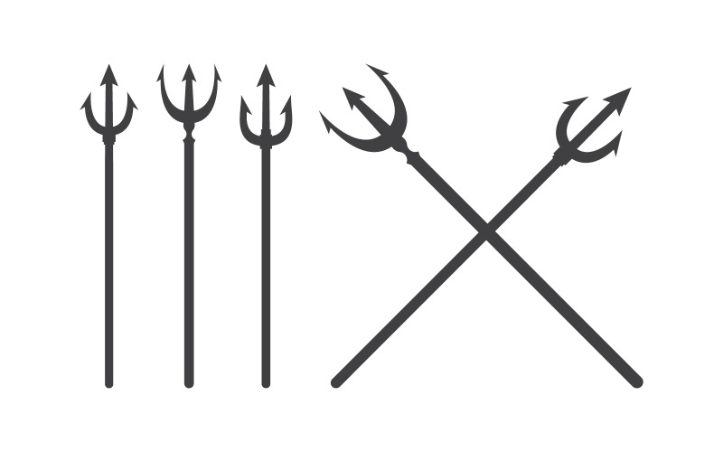 Trident Armor Vector illustration Icon Logo Template design vv.24