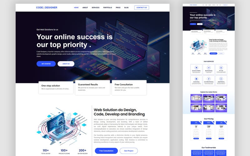 Code Designer – тема WordPress для креативного агентства та портфоліо