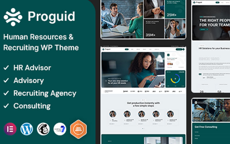 Proguid – WordPress тема для отдела кадров и рекрутинга