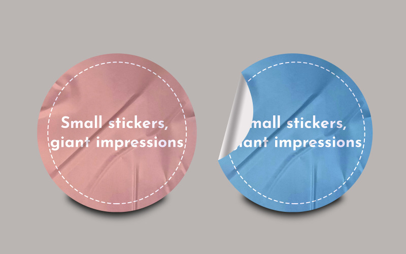 Sticker Mockup PSD Template Design 77