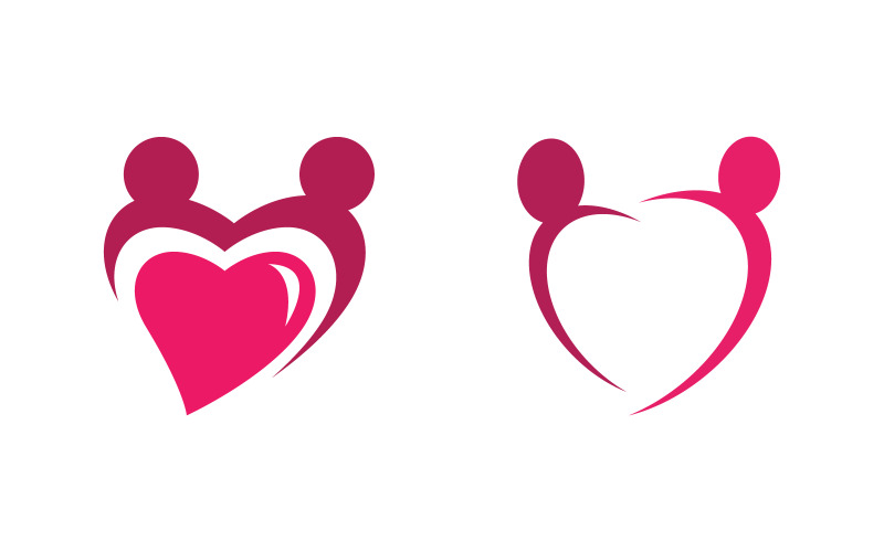 Conception d'un logo de réseau social et de groupe de soins humains v.72
