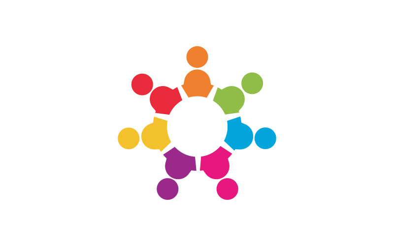 Human care group nätverk och social logotyp design v.68