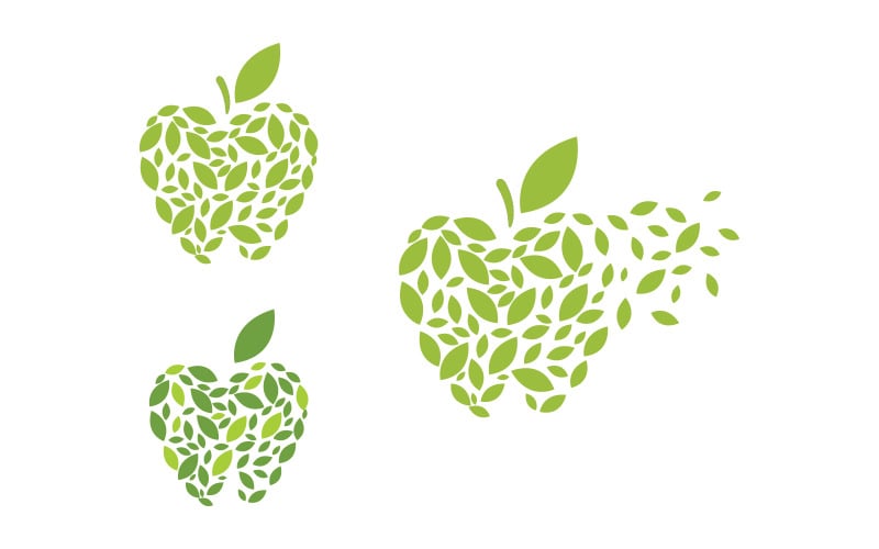 Illustrazione vettoriale dell'icona del logo fresco di Apple v.7