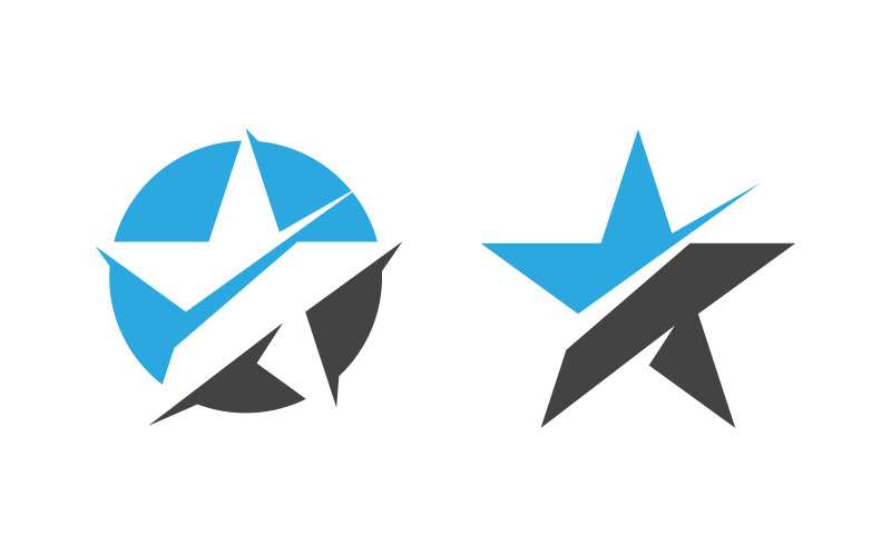 Conception de logo Star plus rapide, concept, illustration, v.10