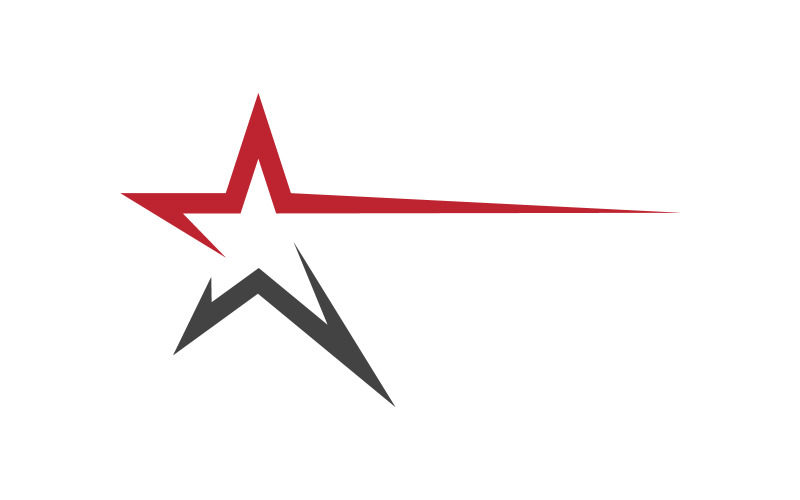 Illustrazione del logo concettuale del logo a stella più veloce v.12