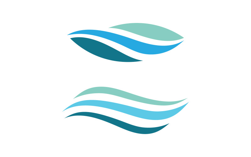 Illustrazione vettoriale del logo liquido dell'onda d'acqua V1.115